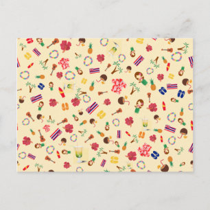 Cartão Postal De Convite Partido de Hula em Havaí