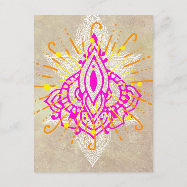 Cartão Postal De Convite Partido Diwali (Frente)