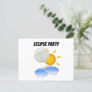Cartão Postal De Convite Partido Eclipse
