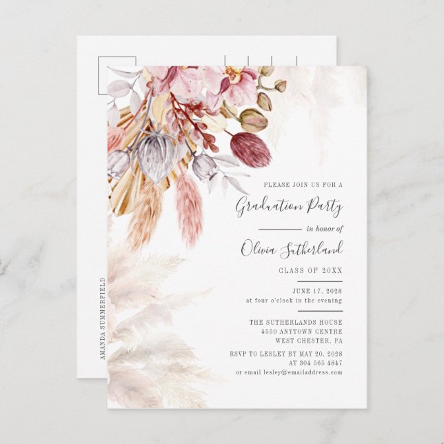 Cartão Postal De Convite Partido Formando Grass 2025 Pampas (Frente/Verso)