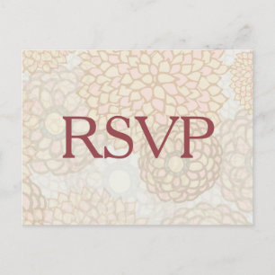 Cartão Postal De Convite Pastel Flowers RSVP