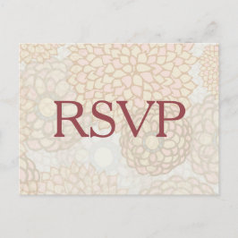 Cartão Postal De Convite Pastel Flowers RSVP