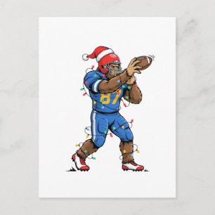 Cartão Postal De Convite Pé Grande Sasquatch Futebol Natal 2026 Feriado