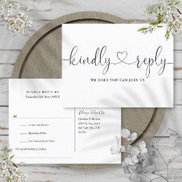 Cartão Postal De Convite Pedido de Música de Casamento com Letra de Coração