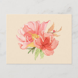 Cartão Postal De Convite Pedido de Música de RSVP de Casamento com Floral T