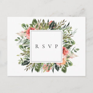 Cartão Postal De Convite Pedido de Música de RSVP de Casamento de Verão Boê