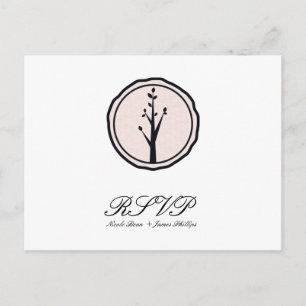 Cartão Postal De Convite Pequena Resposta de RSVP de Casamento na Natureza