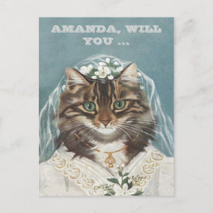 Cartão Postal De Convite personalizado, será minha dama de honra?