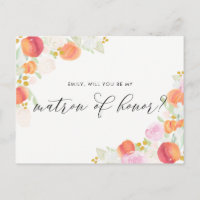 Pêssegos em Aquarela & Flores Seja Minha Dama de H