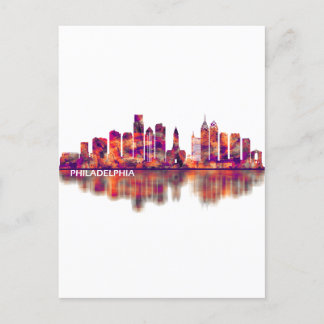 Cartão Postal De Convite Philadelphia Pennsylvania Skyline