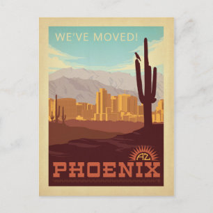 Cartão Postal De Convite Phoenix, arizona que nós nos movemos