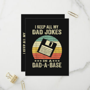 Cartão Postal De Convite Piadas engraçadas de papai homens no dad-a-Base