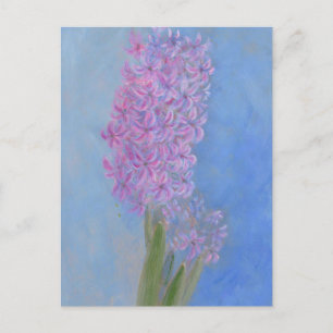 Cartão Postal De Convite Pintura da Flor Lilac-Rosa