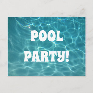 Cartão Postal De Convite Piscina