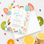 Cartão Postal De Convite Piscina | Festa de aniversário de Verão moderno<br><div class="desc">Guardar em envelopes com convites de cartão postal! Este design de verão apresenta uma fronteira de elementos de verão e suas informações de festas na tipografia moderna de scripts. A fronteira tem abacaxi, câmera, chapéu solar, tons, folhas tropicais, flores, geleiras, limonada, chinelos, bolas de praia, limões, rosquinhas, melancia, sorvete e...</div>