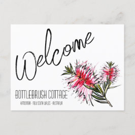 Cartão Postal De Convite Placa de Boas-vindas do Airbnb - Bolsa de Presente