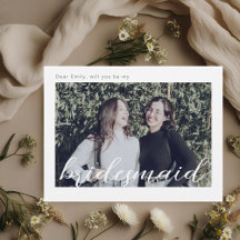 Placa de Proposta de Bridesmaid de Folhagem Modern