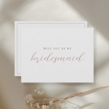 Placa de Proposta de Bridesmaid para Caligrafia Ro