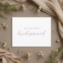 Placa de Proposta de Bridesmaid para Caligrafia Ro