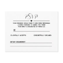 Placa RSVP Simples e Minimalista