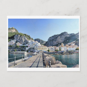 Cartão Postal De Convite porto da Costa Amalfi