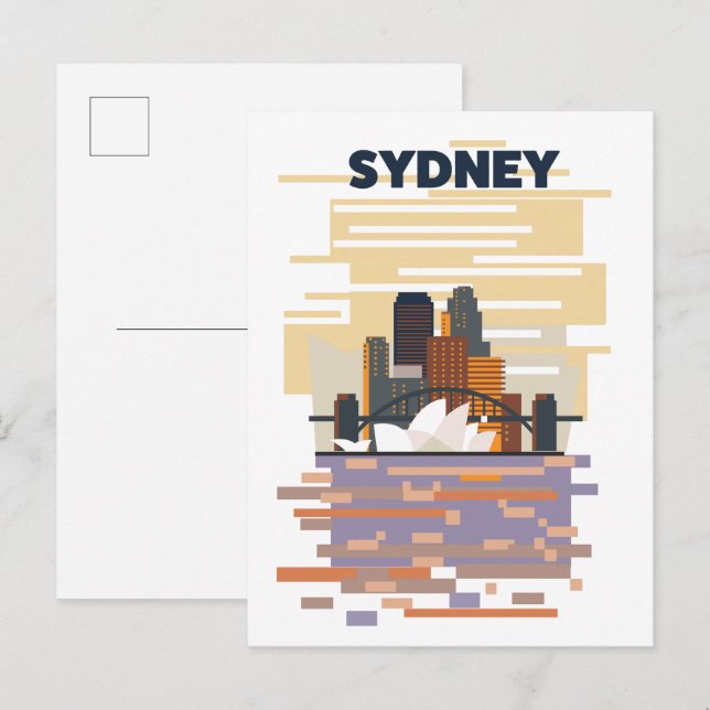 Cartão Postal De Convite Porto de Sydney (Frente/Verso)
