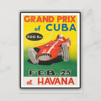 Cartão Postal De Convite Postales e invitaciones Cuba Vintage Rally