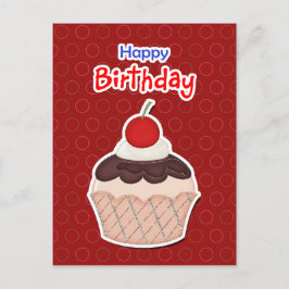Cartão Postal De Convite Postcard - Cupcake - Happy Birthday