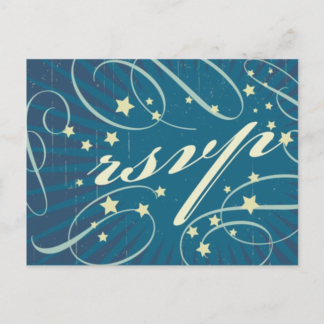 Cartão Postal De Convite Poster Rustic: Sandy Beach Wedding RSVP (Frente)