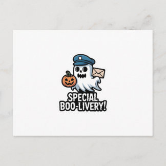 Cartão Postal De Convite Postman Boo – Spooky Cute Halloween Ghost Delivery