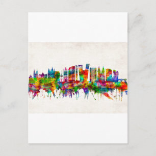 Cartão Postal De Convite Praga República Checa Skyline