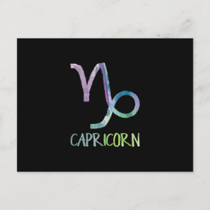 Cartão Postal De Convite Presente do Capricórnio Símbolo do Zodíaco Astrolo