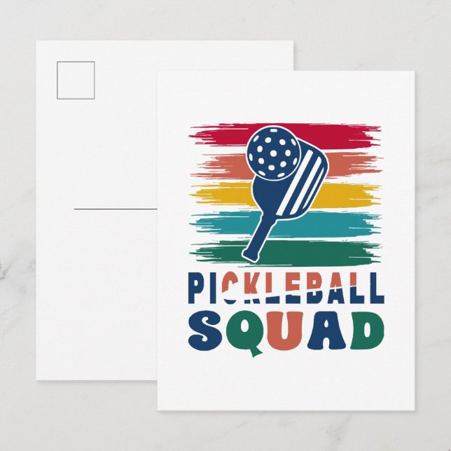 Cartão Postal De Convite Presente para Jogadores de Pickleball (Frente/Verso)