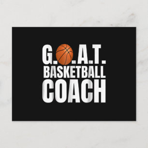 Cartão Postal De Convite Presente para Treinador de Basquete de Cabra