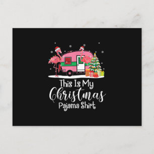 Cartão Postal De Convite Presentes engraçados de Natal de Flamingo para Cam