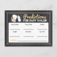 Previsões do chá de bebê "Um bebê está sendo prepa