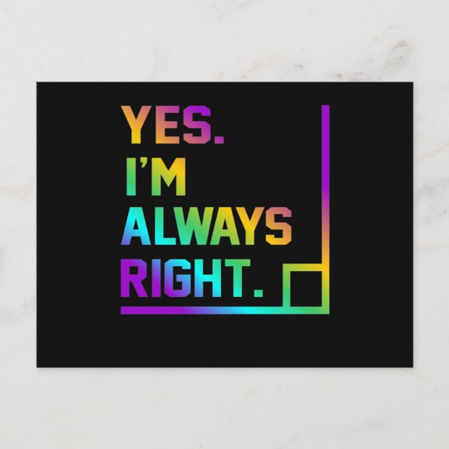 Cartão Postal De Convite Professor de Matemática Sempre Certo Matemática Ma (Frente)