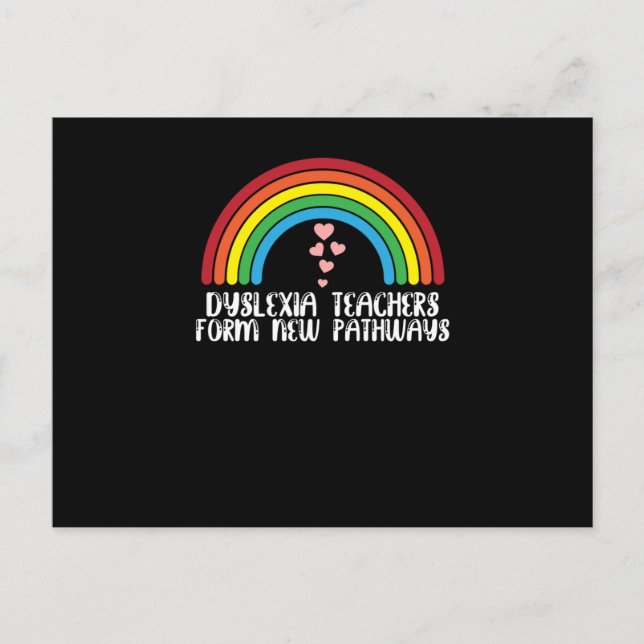 Cartão Postal De Convite Professores Da Dislexia Formam Novos Caminhos De C (Frente)