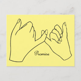 Cartão Postal De Convite Promessa Pinky Swear
