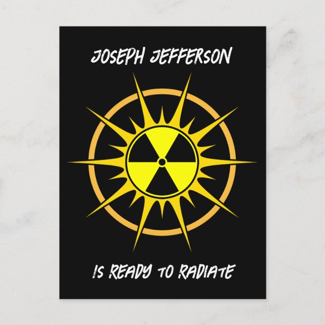 Cartão Postal De Convite Pronto para Radiação (Frente)