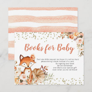 Cartão Postal De Convite Raposa Oh Rapariga Cai Pumpkin Livros para Bebê