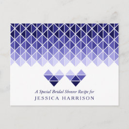 Cartão Postal De Convite Receita do Chá de panela de Corações de Amor Geomé