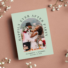 Cartão Postal De Convite Recepção de Casamento Foto do Arco Elegante 