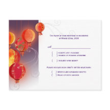Red Paper Lanternas Escolha de RSVP