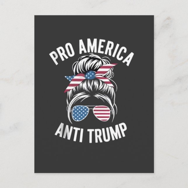 Cartão Postal De Convite Resistência ao Sinalizador Anti-Trump Americano Pr (Frente)
