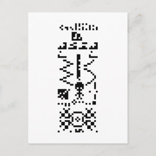 Cartão Postal De Convite Resposta da Mensagem Binária de Arecibo