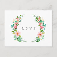 Resposta de Casamento Floral Coral da Ilha com Ped