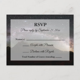 Cartão Postal De Convite Resposta de Casamento no Céu da Montanha