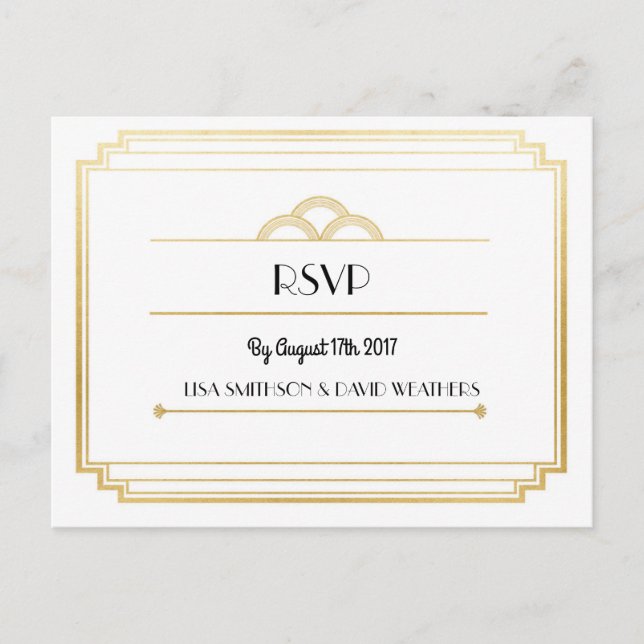 Cartão Postal De Convite Resposta de RSVP Decisão de Arte do Cartão-Postal  (Frente)