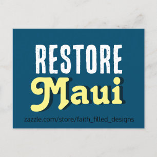 Cartão Postal De Convite Restaurar Maui